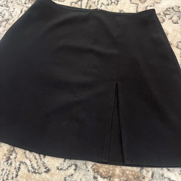 Lulus Black Mini Skirt with Slit - Picture 4 of 4